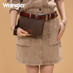 Wrangler Leather Printed Wristlet