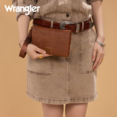 Wrangler Leather Printed Wristlet