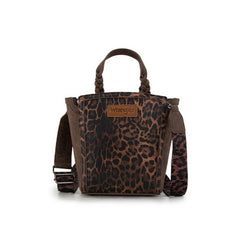 Wrangler Western Braided Handle Leopard Tote Bag