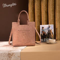Wrangler Aztec Embroidered Crossbody Tote Bag