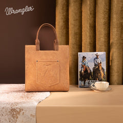 Wrangler Aztec Embroidered Crossbody Tote Bag