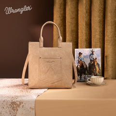 Wrangler Aztec Embroidered Crossbody Tote Bag