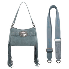 Wrangler Fringe Buckle Crossbody Hobo Bag