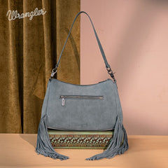 Wrangler Fringe Buckle Crossbody Hobo Bag