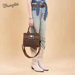 Wrangler Southwestern Feature Buckle Tote Bag
