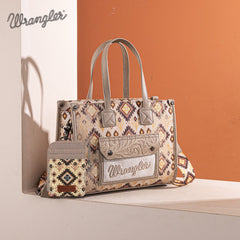 Wrangler Aztec Concealed Carry Canvas Tote
