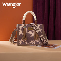 Wrangler CowPrint Rope Handle Tote Bag