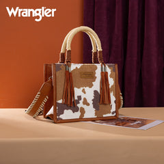 Wrangler CowPrint Rope Handle Tote Bag