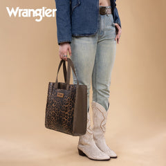 Wrangler Western All-over Leopard Print Tote Bag