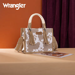 Wrangler CowPrint Rope Handle Tote Bag