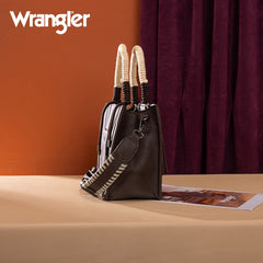 Wrangler CowPrint Rope Handle Tote Bag