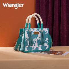 Wrangler CowPrint Rope Handle Tote Bag