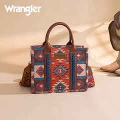 Wrangler Aztec Pattern Dual Sided Print Tote Bag