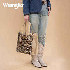 Wrangler Western All-over Leopard Print Tote Bag