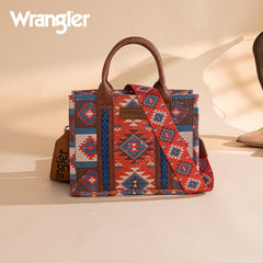 Wrangler Aztec Pattern Dual Sided Print Tote Bag