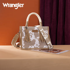 Wrangler CowPrint Rope Handle Tote Bag