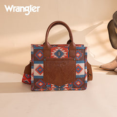 Wrangler Aztec Pattern Dual Sided Print Tote Bag
