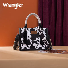 Wrangler CowPrint Rope Handle Tote Bag