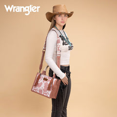 Wrangler CowPrint Rope Handle Tote Bag