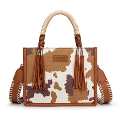 Wrangler CowPrint Rope Handle Tote Bag