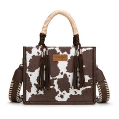 Wrangler CowPrint Rope Handle Tote Bag