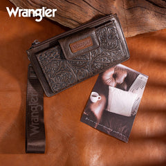 Wrangler Floral Tooled Card Wallet