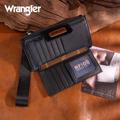 Wrangler Floral Tooled Card Wallet
