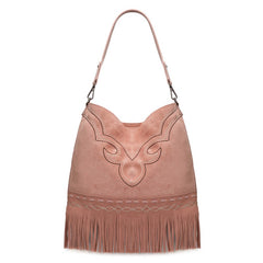 Montana West Boot Stitch Fringe Hobo Bag