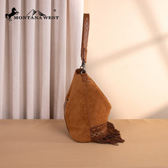 Montana West Boot Stitch Fringe Hobo Bag