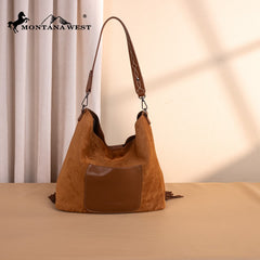 Montana West Boot Stitch Fringe Hobo Bag