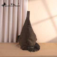 Montana West Boot Stitch Fringe Large Hobo Bag