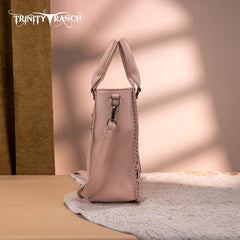 Trinity Ranch Western Floral Tooled Tote Bag