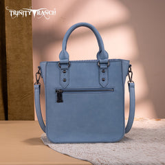 Trinity Ranch Western Floral Tooled Tote Bag