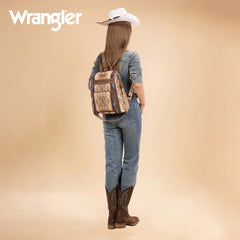 Wrangler Aztec Print Canvas Backpack