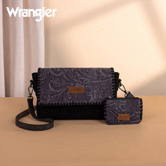 Wrangler Vintage Floral Printed Crossbody Bag with Small Pouch