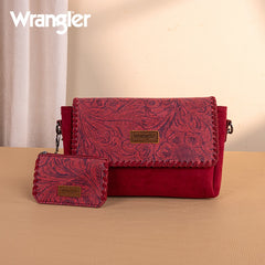 Wrangler Vintage Floral Printed Crossbody Bag with Small Pouch