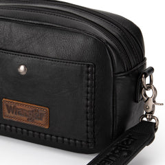 Wrangler Dual Zipper Stitch Crossbody Bag
