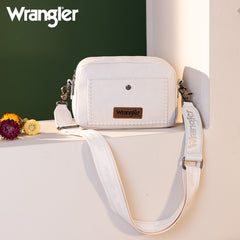 Wrangler Dual Zipper Stitch Crossbody Bag