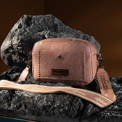 Wrangler Dual Zipper Stitch Crossbody Bag