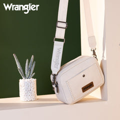 Wrangler Dual Zipper Stitch Crossbody Bag