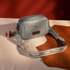 Wrangler Dual Zipper Stitch Crossbody Bag