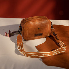Wrangler Dual Zipper Stitch Crossbody Bag