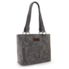 Wrangler Braided Detail Multi Pockets Concealed Carry Tote