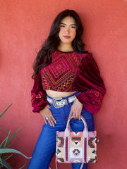 Wrangler Southwestern Print Canvas Tote Bag