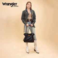 Wrangler Cow Print Chain Tote With Wallet Set