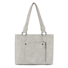 Wrangler Braided Detail Multi Pockets Concealed Carry Tote