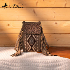 Montana West Tooled Collection Phone Crossbody Bag