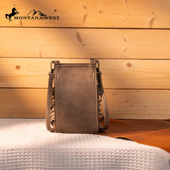 Montana West Tooled Collection Phone Crossbody Bag