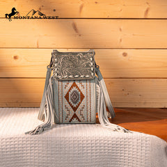 Montana West Tooled Collection Phone Crossbody Bag