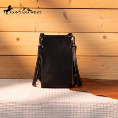 Montana West Tooled Collection Phone Crossbody Bag